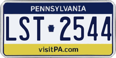 PA license plate LST2544