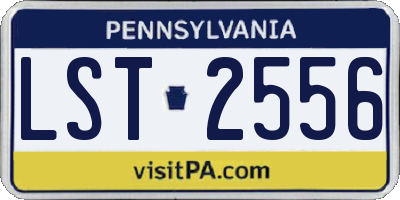 PA license plate LST2556