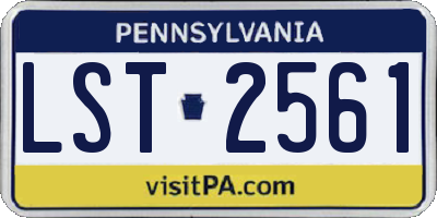PA license plate LST2561