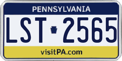 PA license plate LST2565