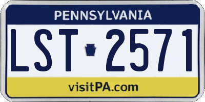PA license plate LST2571
