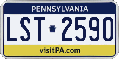 PA license plate LST2590