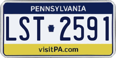 PA license plate LST2591