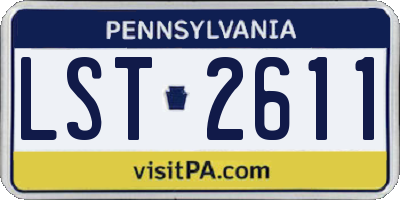 PA license plate LST2611