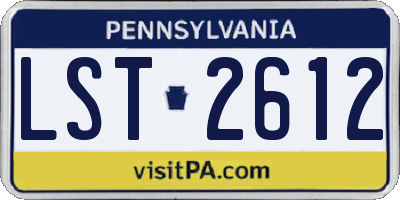 PA license plate LST2612