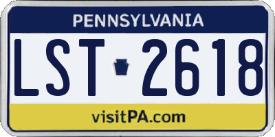 PA license plate LST2618