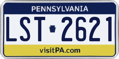 PA license plate LST2621