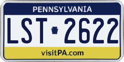 PA license plate LST2622