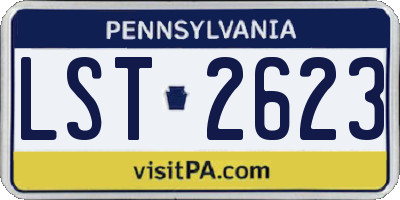 PA license plate LST2623