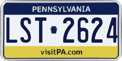 PA license plate LST2624
