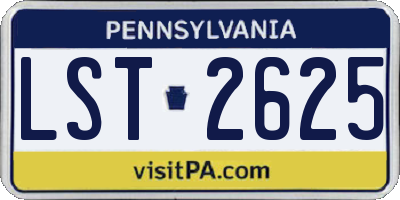 PA license plate LST2625