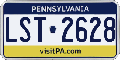 PA license plate LST2628