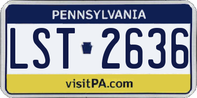 PA license plate LST2636