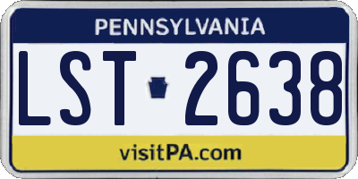 PA license plate LST2638
