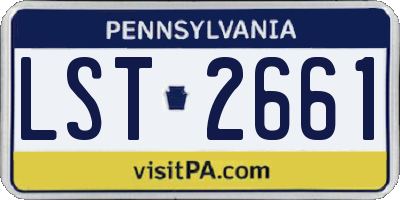 PA license plate LST2661