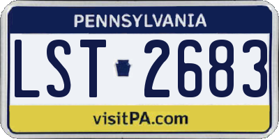 PA license plate LST2683