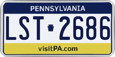 PA license plate LST2686