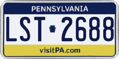 PA license plate LST2688