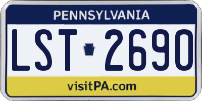 PA license plate LST2690