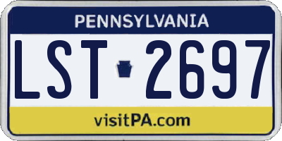 PA license plate LST2697