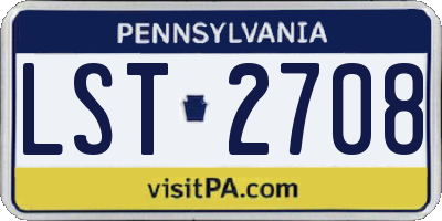 PA license plate LST2708