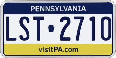PA license plate LST2710