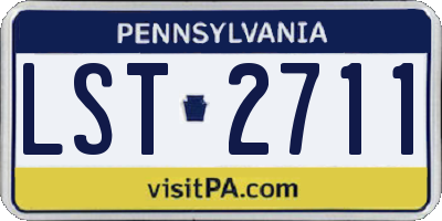 PA license plate LST2711