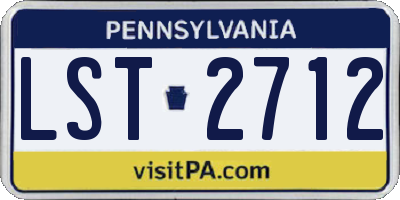 PA license plate LST2712