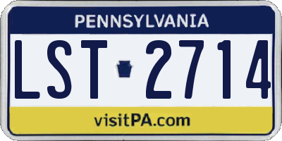 PA license plate LST2714