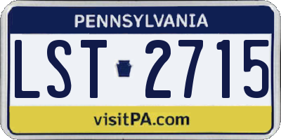PA license plate LST2715
