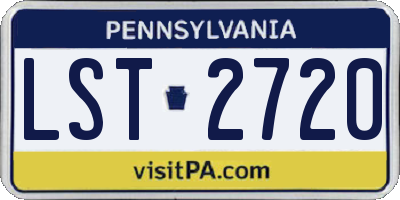 PA license plate LST2720