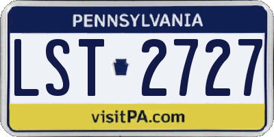 PA license plate LST2727