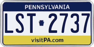 PA license plate LST2737