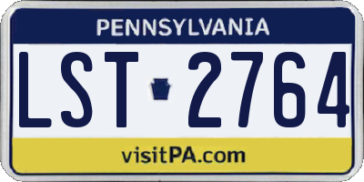 PA license plate LST2764