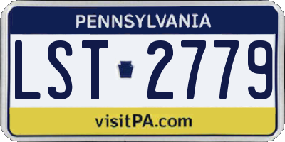PA license plate LST2779