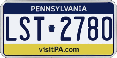 PA license plate LST2780
