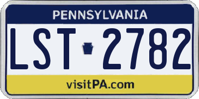 PA license plate LST2782