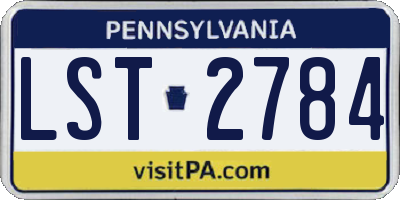 PA license plate LST2784