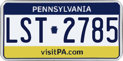 PA license plate LST2785