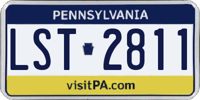 PA license plate LST2811