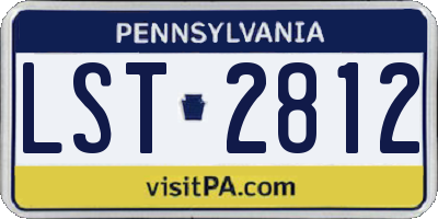 PA license plate LST2812