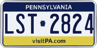 PA license plate LST2824