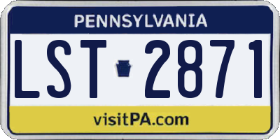 PA license plate LST2871