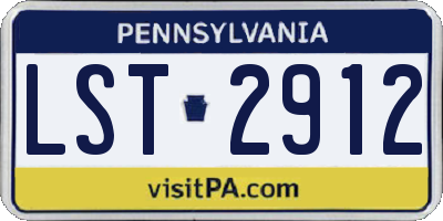 PA license plate LST2912