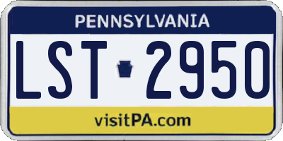 PA license plate LST2950