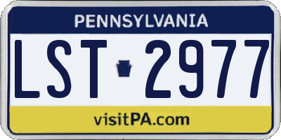 PA license plate LST2977