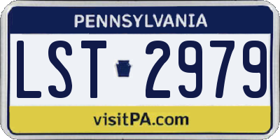 PA license plate LST2979