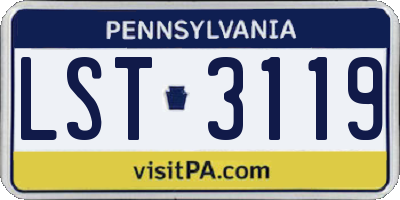 PA license plate LST3119
