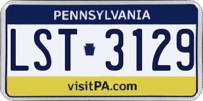 PA license plate LST3129