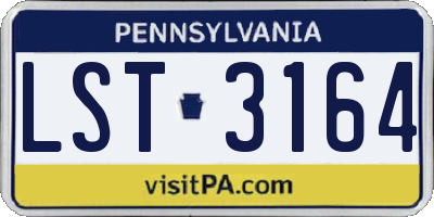 PA license plate LST3164